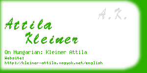 attila kleiner business card